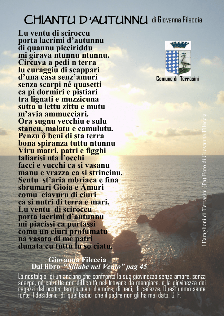 Chiantu d'autunnu per il Comune di Terrasini